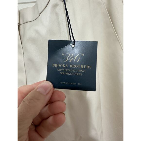 Brooks Brothers Advantage Khaki Chino Stretch Pants Career Wrinkle Free Size 14 - Picture 6 of 8